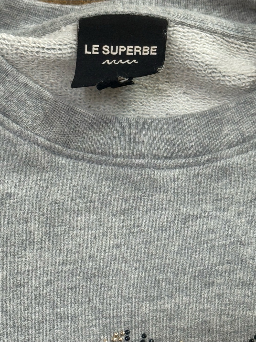 Le Superbe NWT Women's Gray Crystal Tiger shirt - Picture 6 of 8
